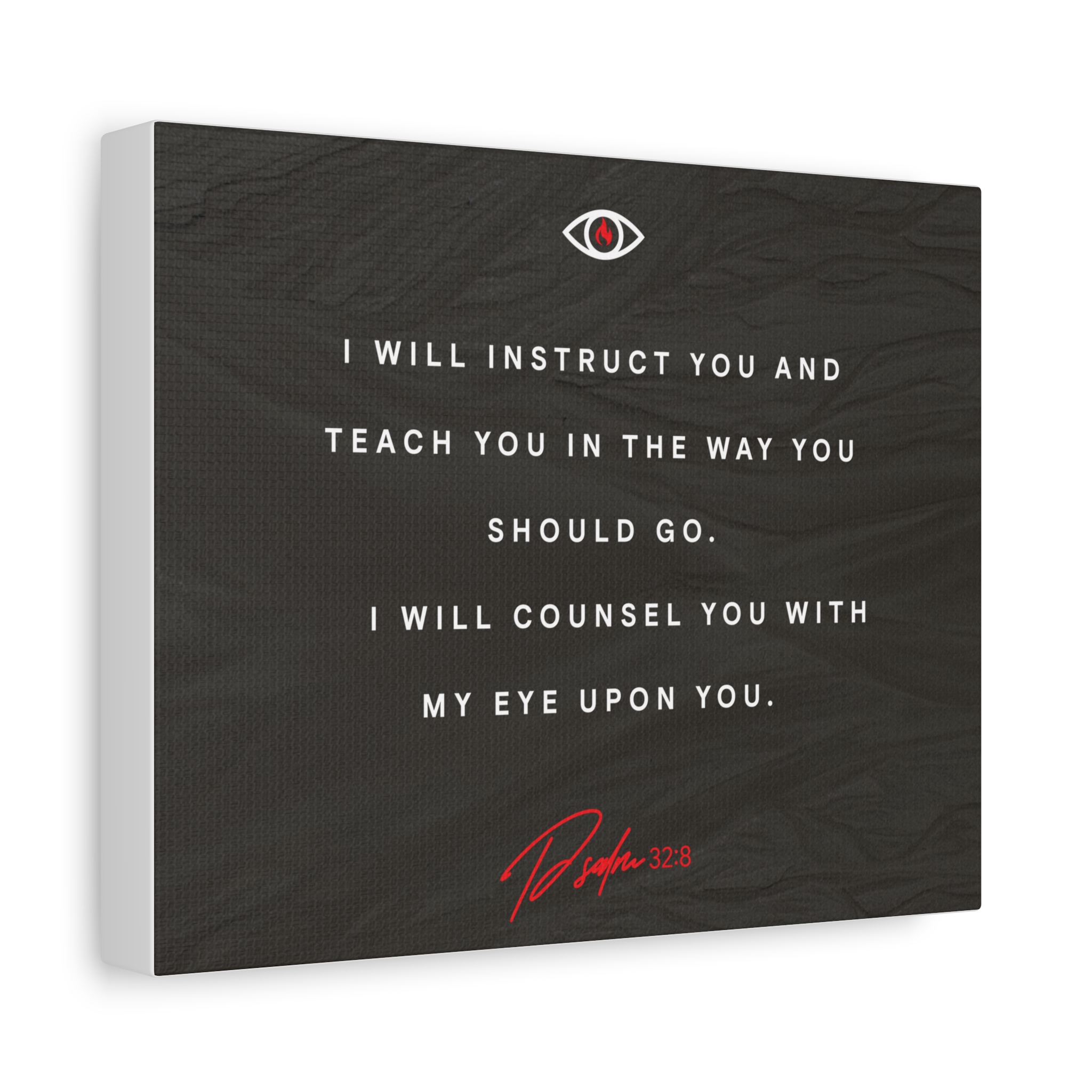 Psalm 32:8 Inspirational Scripture Canvas Wall Art - Image 2