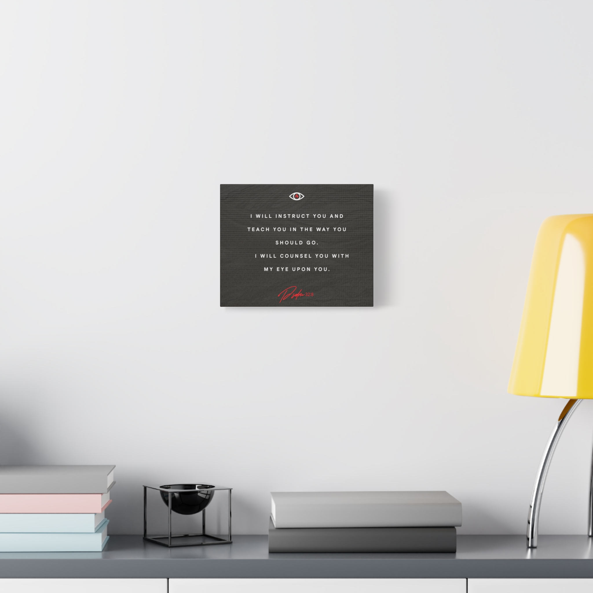 Psalm 32:8 Inspirational Scripture Canvas Wall Art - Image 3